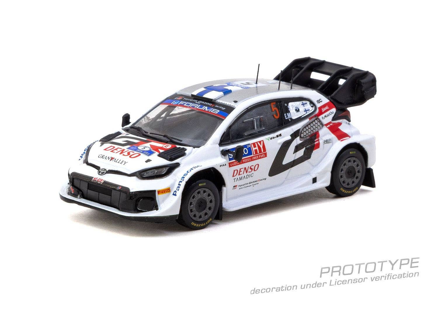 Tarmac Works 1:64 GR Yaris Rally1 芬兰拉力 2024 Pajari 5 号车与卡牌套装