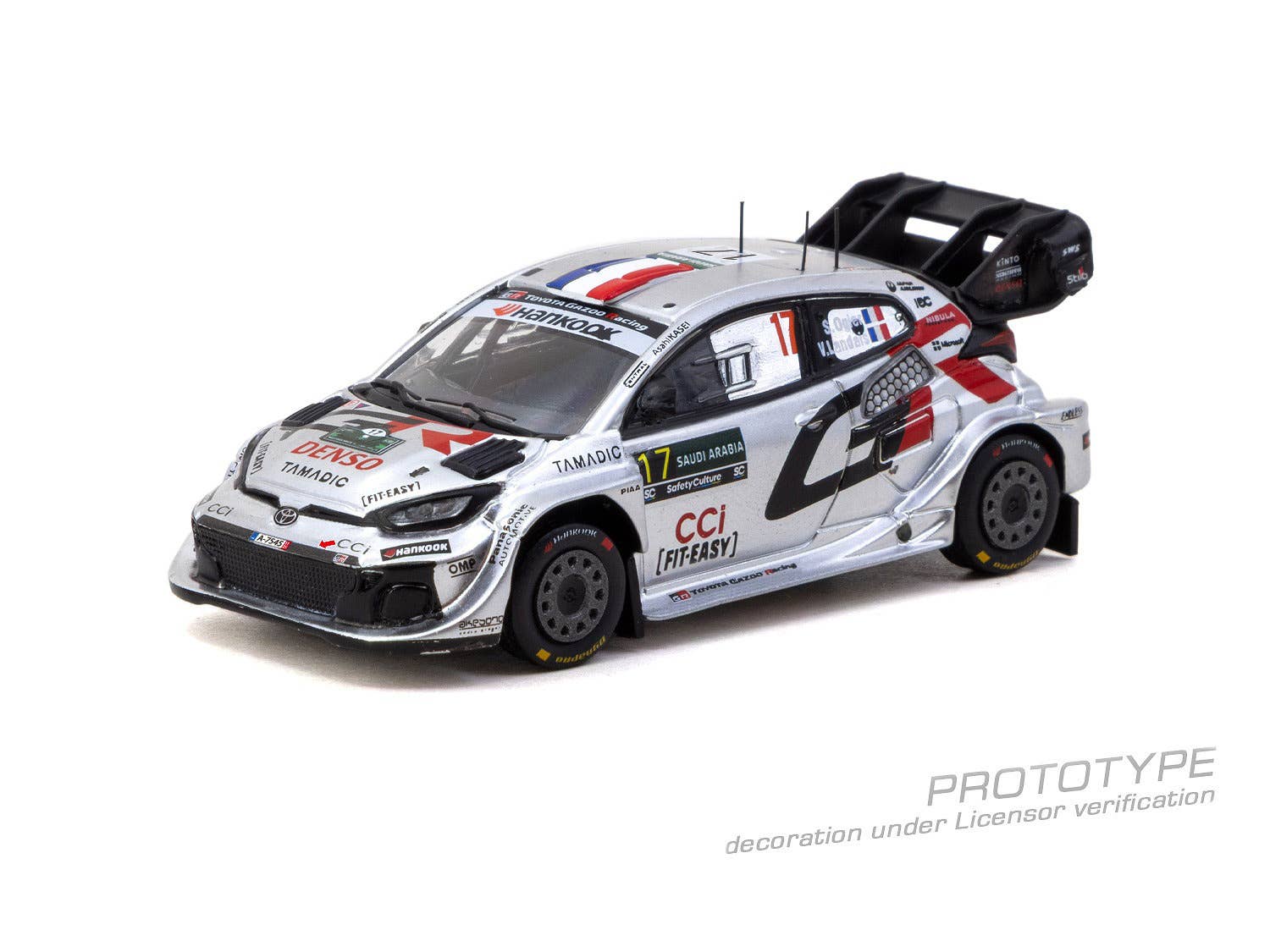 Tarmac Works 1:64 GR Yaris Rally1 沙特拉力 2025 Ogier 17 号车