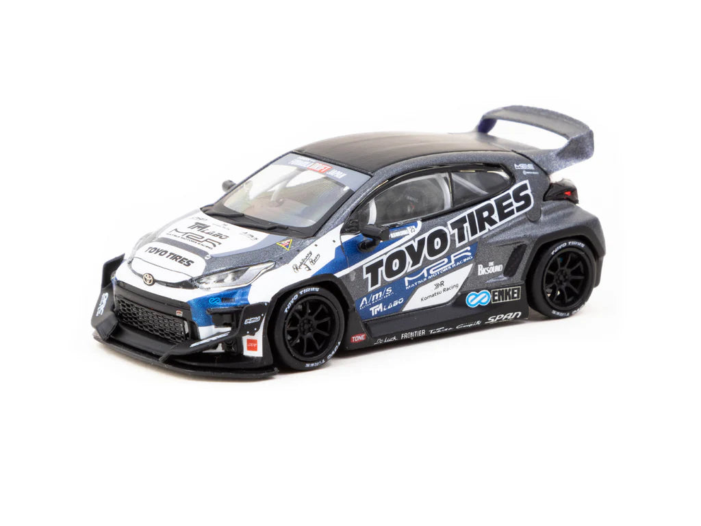 Tarmac Works 1:64 Pandem GR Yaris Toyo Tires 金属灰涂装